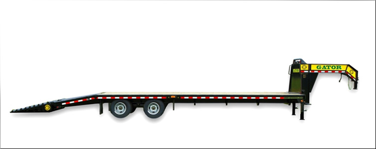 Gooseneck Flat Bed Equipment Trailer | 20 Foot + 5 Foot Flat Bed Gooseneck Equipment Trailer For Sale   Cocke County, Tennessee